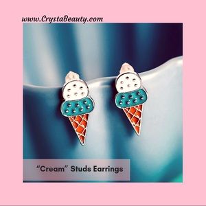 Cream Earrings